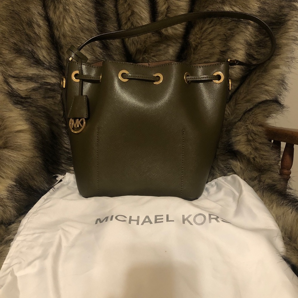 Michael Kors green handbag
